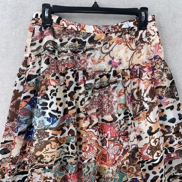 NWT Boston Proper Boho Maxi Skirt Sz 6 Colorful Abstract Flowy Southwestern - Picture 3 of 16